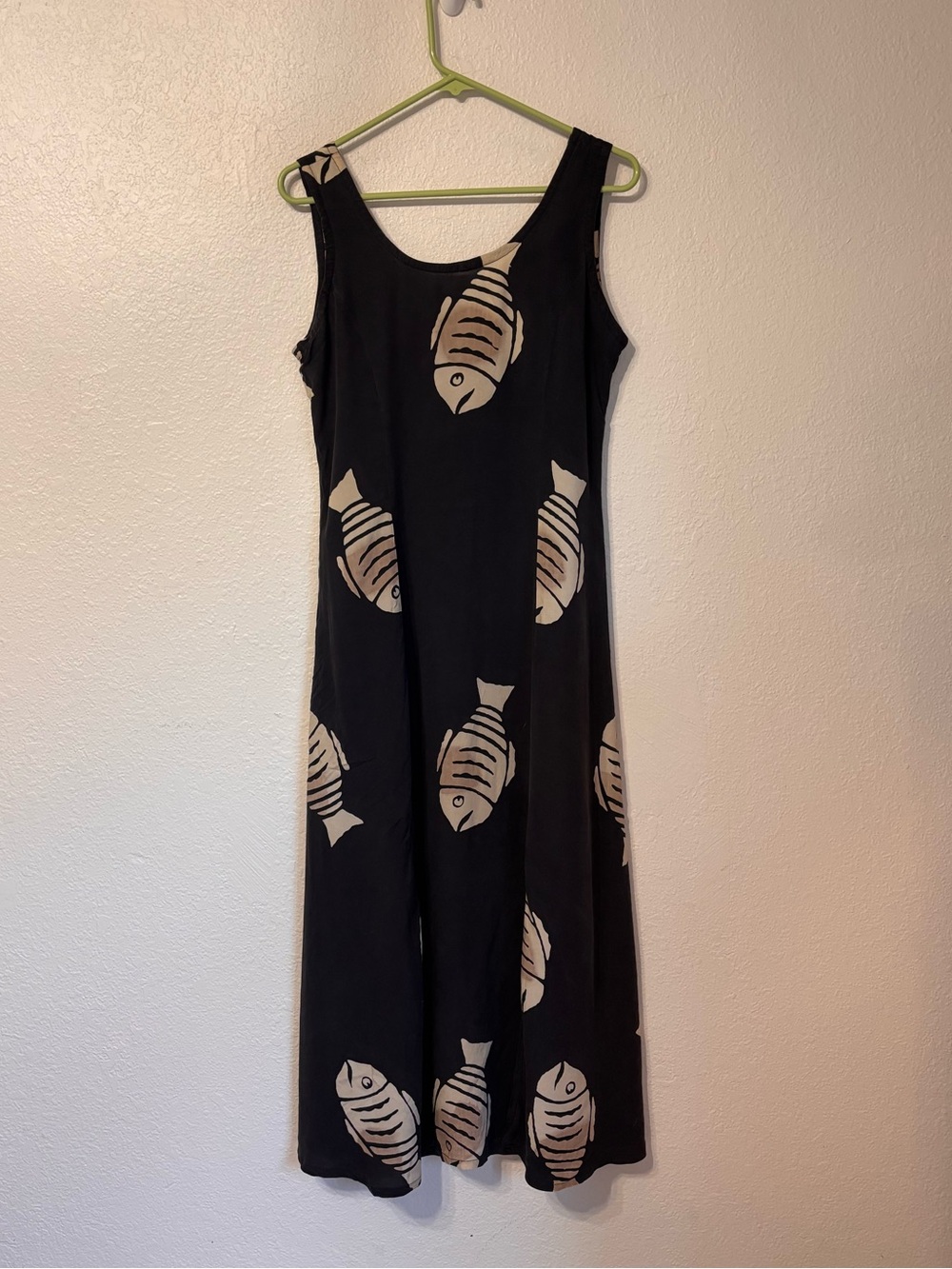 Bali Batiks Fish Print Midi Dress Small